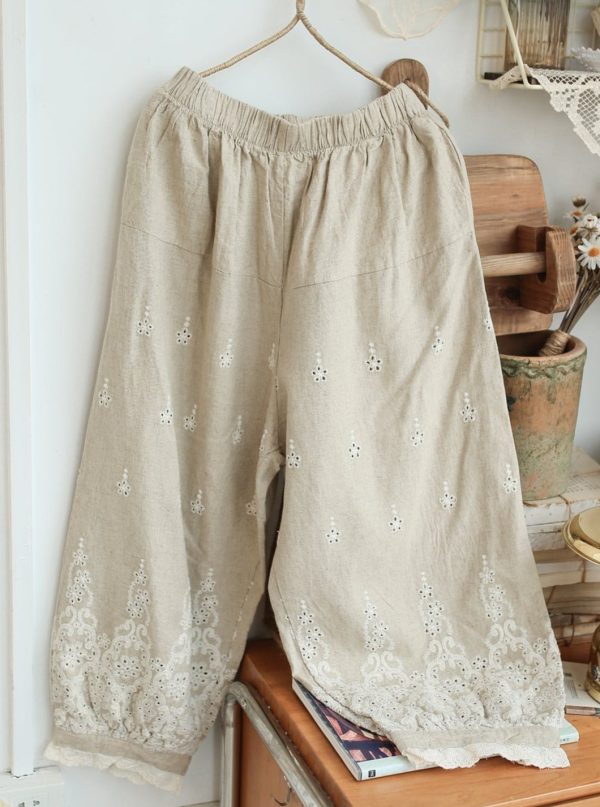 Eyelet Embroidered Linen