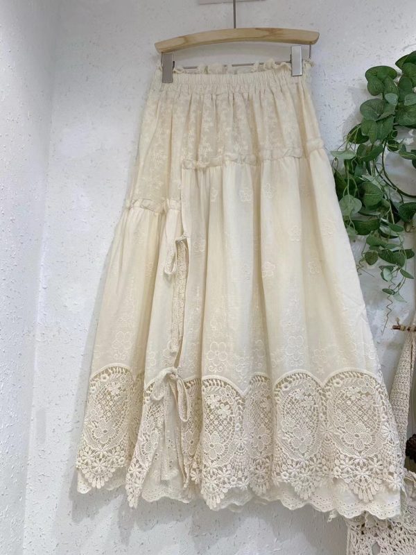 High Quality 100% Cotton Lace Skirt